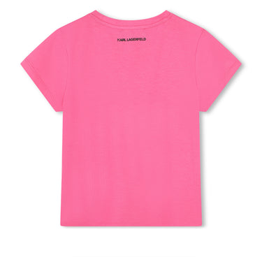 KARL LAGERFELD Playera para niña y adolescente rosa